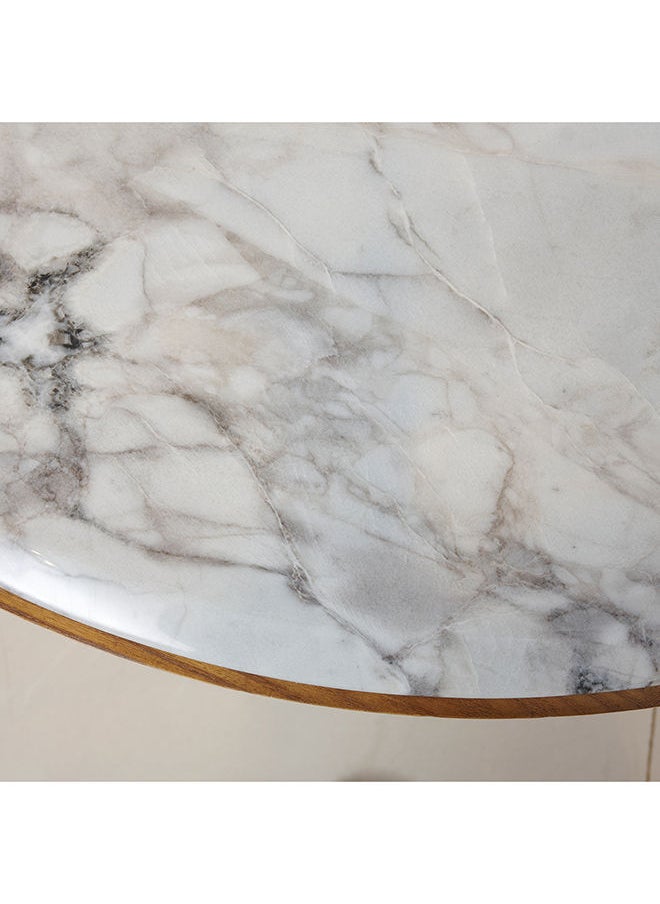 AL HUZAIFA FURNITURE - Aldis Coffee Table Natural Italian Victoria Marble In American Ashwood Legs - Image 1