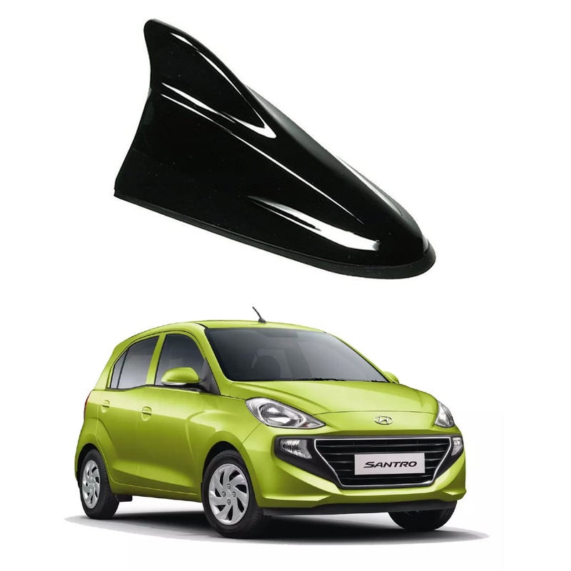 Oshotto Car Shark Fin Roof Antenna Car Antenna Radio FM/AM Car Decorate Compatible with Hyundai New Santro 2018-2023 - (Black) - Image 1