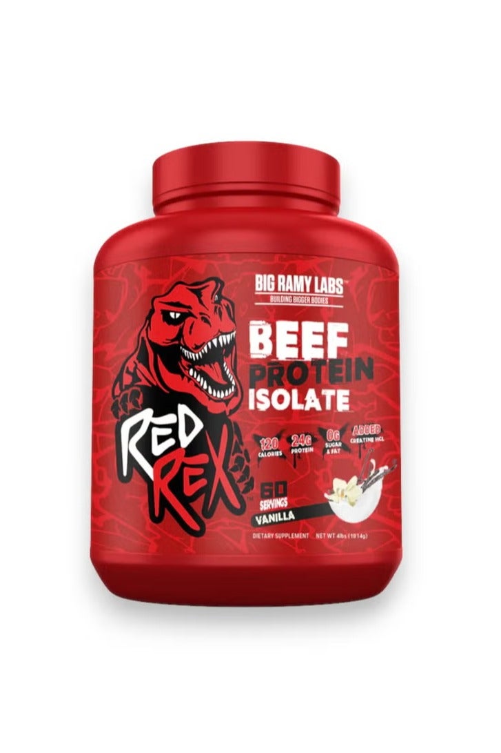 Red Rex Beef Protein Isolate, Vanilla Flavour, 4 Lbs