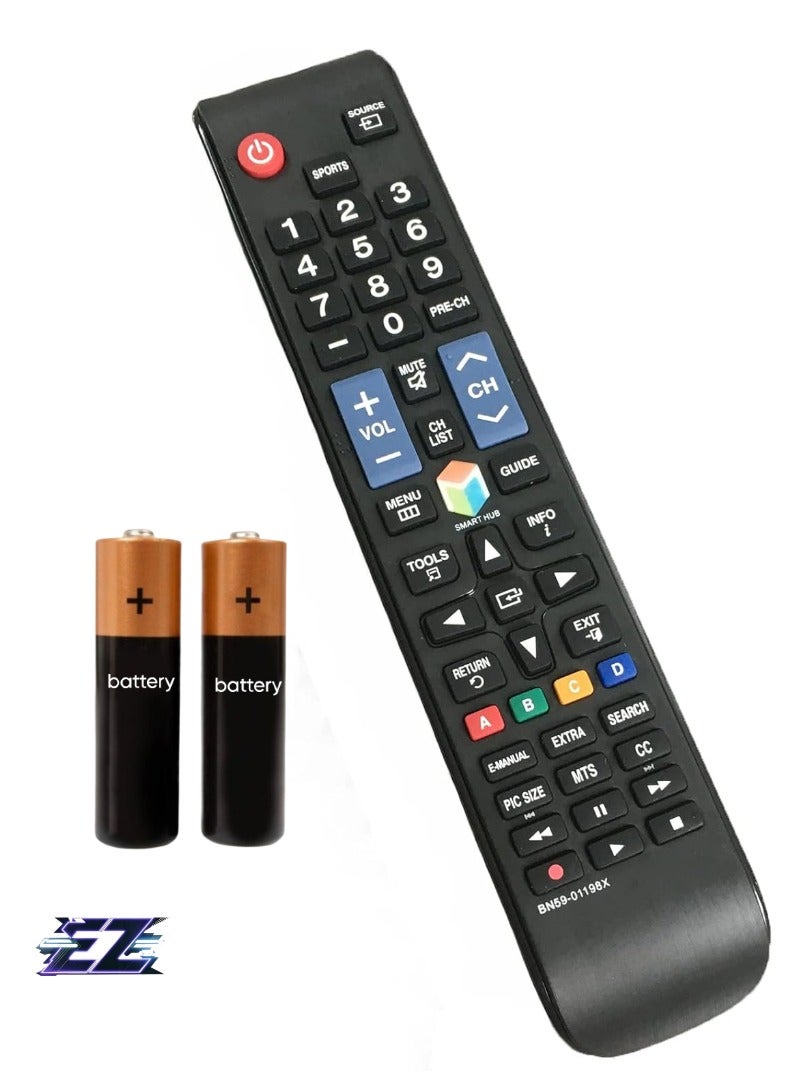 ELTRAZONE "Replacement LCD TV Remote Control BN59-01198X Compatible with Samsung TV UN40JU6500F, UN40JU650DF, UN48JU6500F, UN50JU6401F, UN50JU6500F, UN50JU650DF, UN55JU6500F" - Image 1