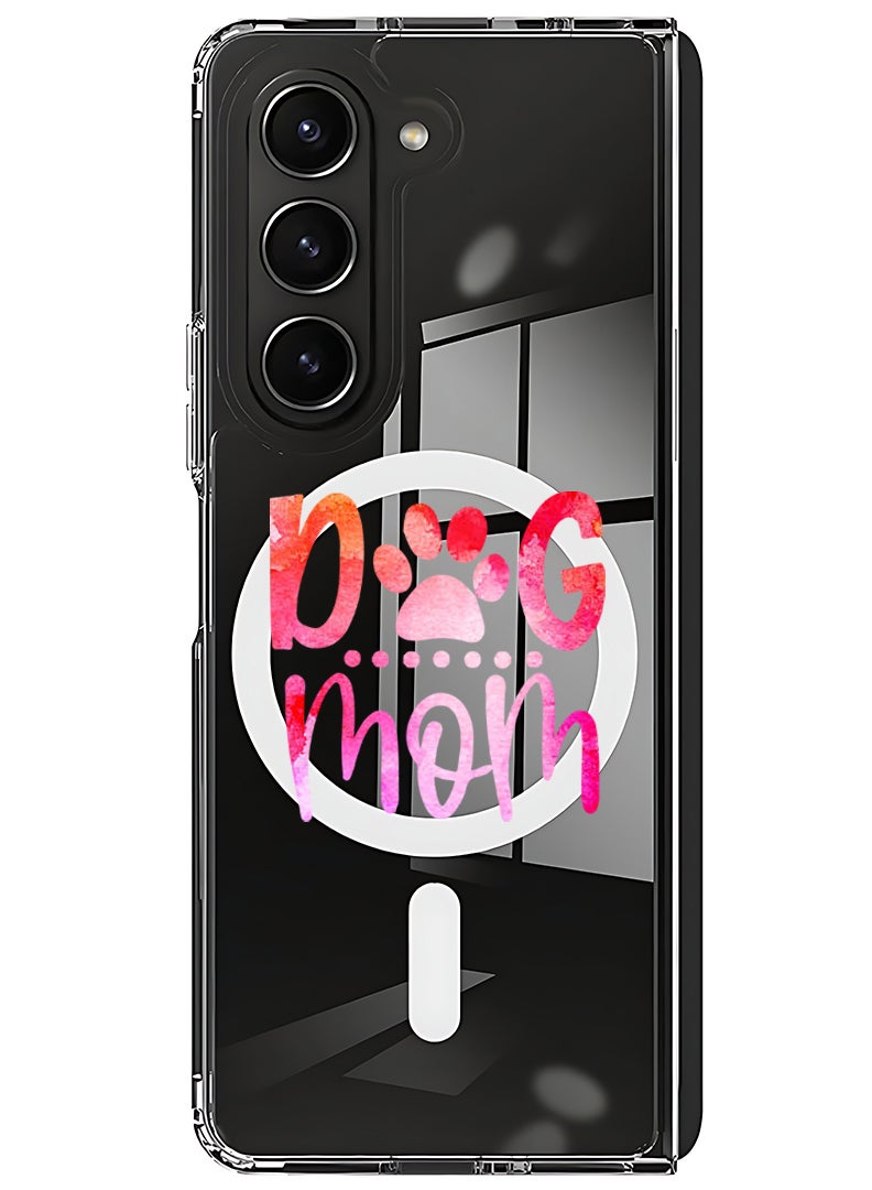 Theodor Magnetic Case for Samsung Galaxy Z Fold 6 Compatible with MagSafe Wireless Charging, Shockproof Phone Bumper Cover Dog with bubble - Image 1