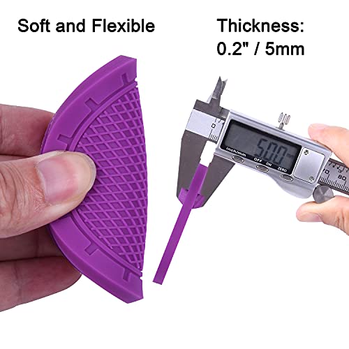 Wisdompro Car Coasters, Wisdompro 4 Pack PVC Car Cup Holder Insert Coaster - Anti Slip Universal Vehicle Interior Accessories Cup Mats for Women(2.75" Diameter, Purple) - Image 3