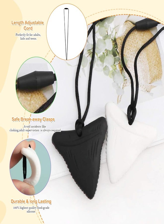 CoolShef قلادتان حسيتان للمضغ من كول شيف | ألعاب حسية من السيليكون للأطفال الذين يعانون من مشاكل المضغ، والتسنين، والتوحد، وفرط النشاط ونقص الانتباه، وحب العض | لعبة مضغ على شكل قلادة تسنين للبالغين لتقليل القلق والتململ - Image 4