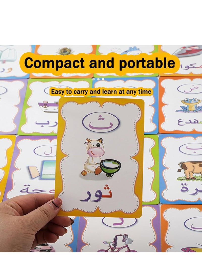 Arabic Alphabet Flashcards 28 PCS Colorful Early Word Education Toys Learning Resource Interactive Set with Marker Pen for Kids Practicing, Writing(Arabic) - Image 4