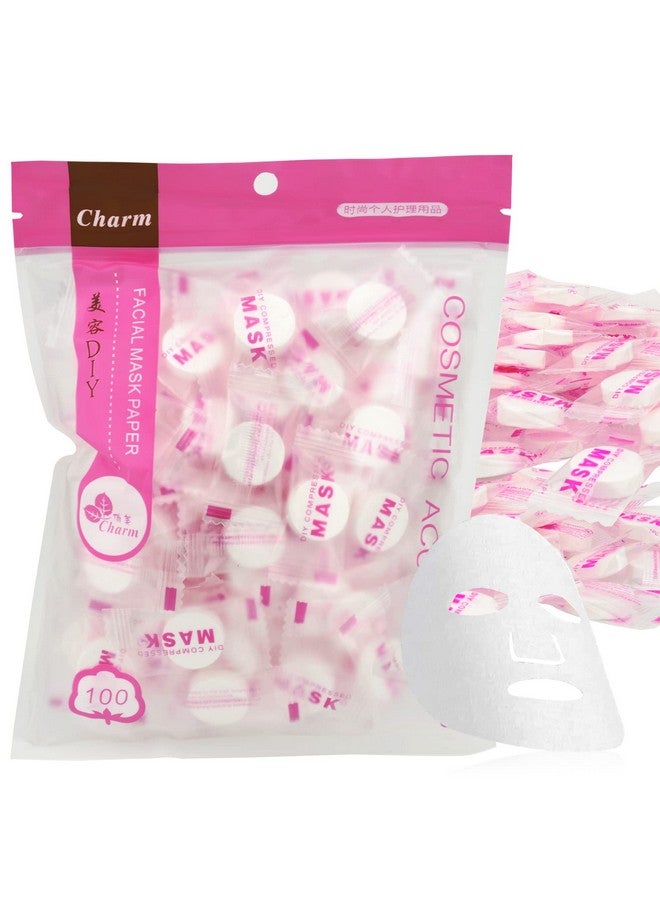 Cayanmydery Ayanmydery 100 Pieces Compressed Facial Mask Sheet Beauty Diy Disposable Mask Paper Natural Cotton Skin Care Wrapped Masks For Home Travel - Image 2