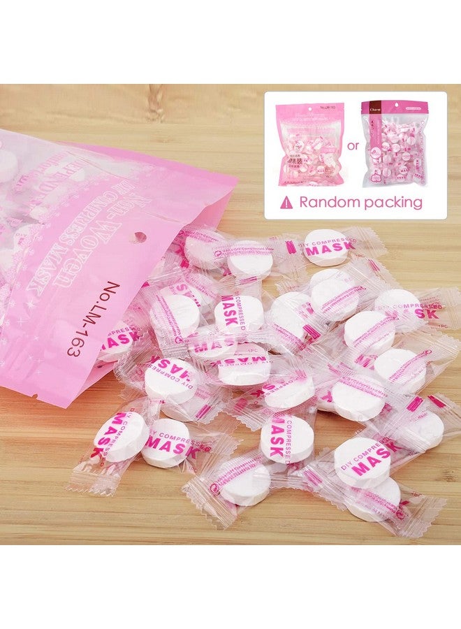 Cayanmydery Ayanmydery 100 Pieces Compressed Facial Mask Sheet Beauty Diy Disposable Mask Paper Natural Cotton Skin Care Wrapped Masks For Home Travel - Image 5