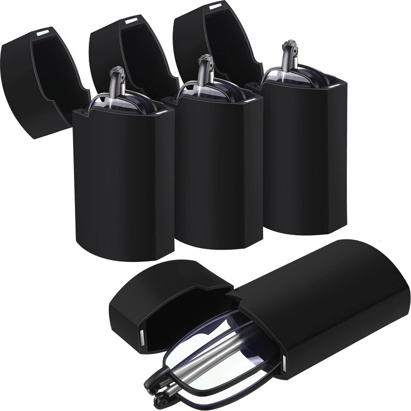 TOODOO 4 Pairs Blue Light Blocking Reading Glasses Folding Reading Glasses, Small Folding Readers for Men Women (Black, 1.5) - Image 1