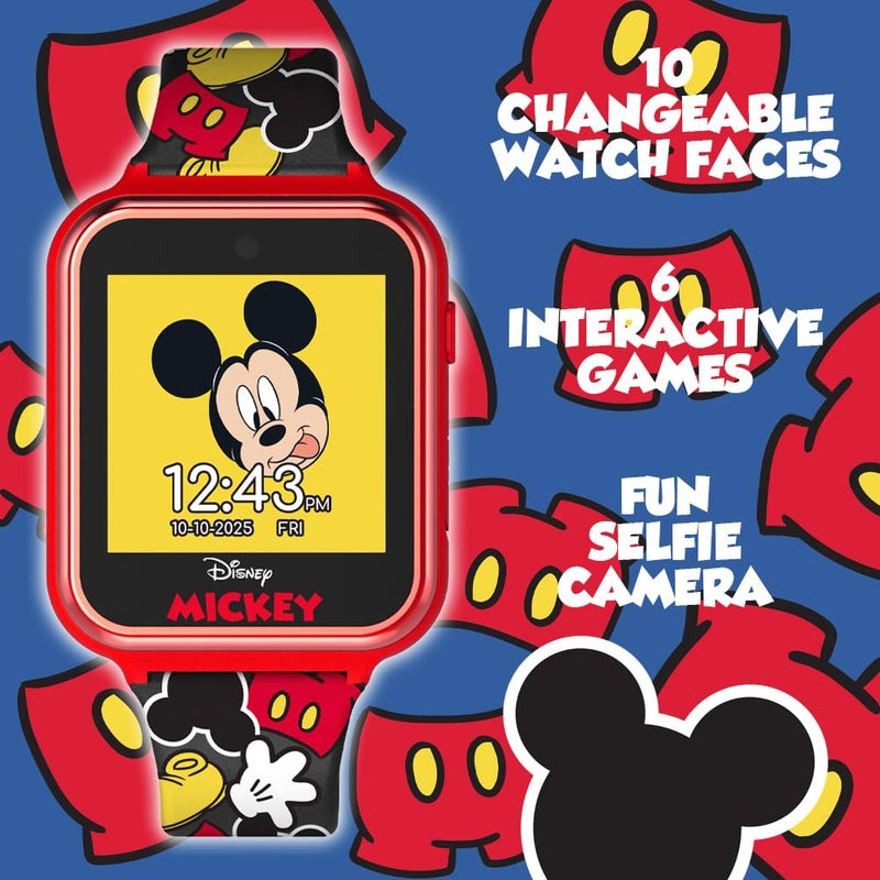 Disney Mickey Mouse Kids Smart Watch Touchscreen with Camera Games Voice Recorder Stopwatch Alarm Timer Fitness Tracker Calculator â€“ Fits Wrist Sizes 5.5" to 8" - Image 2