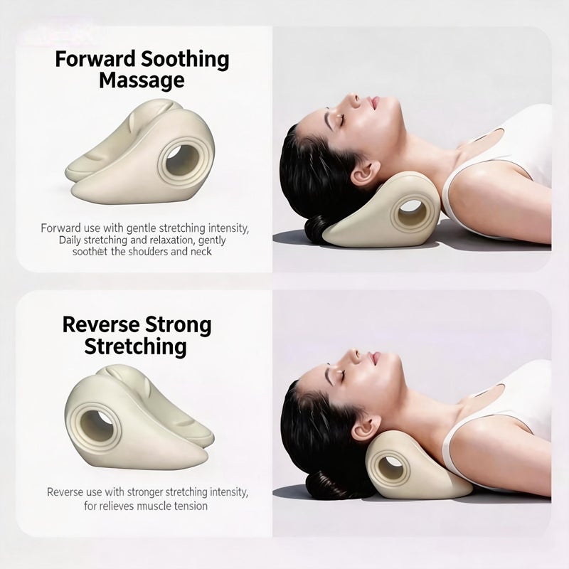 Light Grey Ergonomic Shoulder And Cervical Pillow For Deep Tissue Relaxation Massage - Image 5