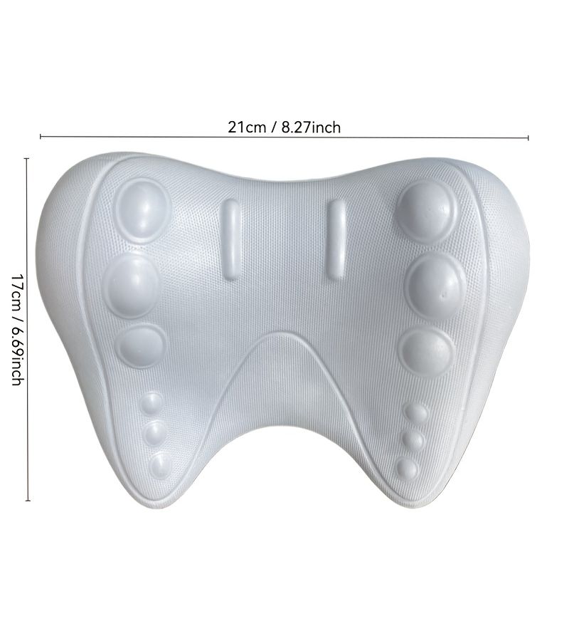 Light Grey Ergonomic Shoulder And Cervical Pillow For Deep Tissue Relaxation Massage - Image 2