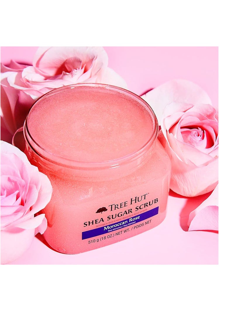 Tree Hut Tree Hut Shea Sugar Scrub Moroccan Rose, 18oz, Ultra Hydrating and Exfoliating Scrub for Nourishing Essential Body Care (Pack of 3)  - Image 4