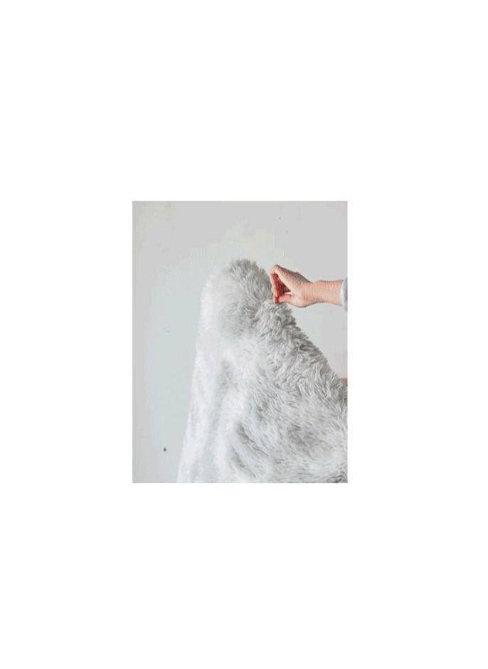 Modern Wool Fluffy Rectangle Floor Mat with Anti-Slip High-Pile Bottom and Upgraded Foam (120×160 CM)