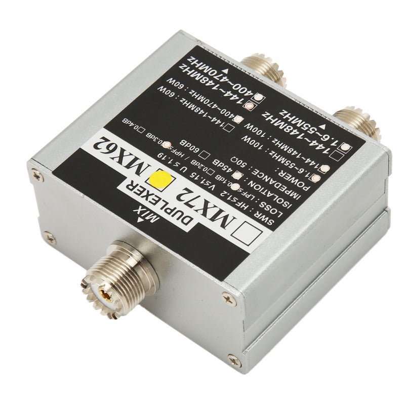 VHF UHF HF Antenna Combiner Duplexer for 2 Transceivers - 3 Frequency Bandpass Filter with Stable Signal for Mobile Radio - Image 4