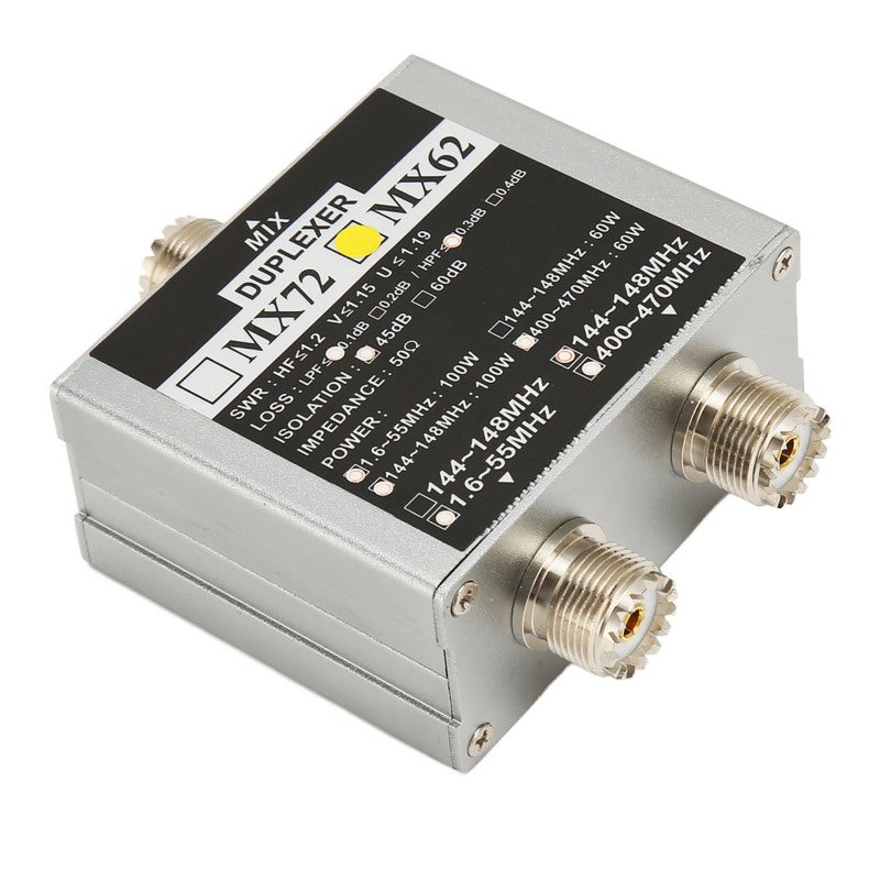 VHF UHF HF Antenna Combiner Duplexer for 2 Transceivers - 3 Frequency Bandpass Filter with Stable Signal for Mobile Radio - Image 2
