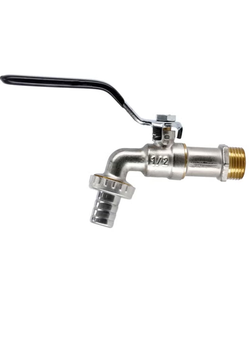 HASANAT ESSENTIALS Hasanat Essentials 3/4" Brass Bibcock Water Tap – Heavy-Duty, Made in Italy 