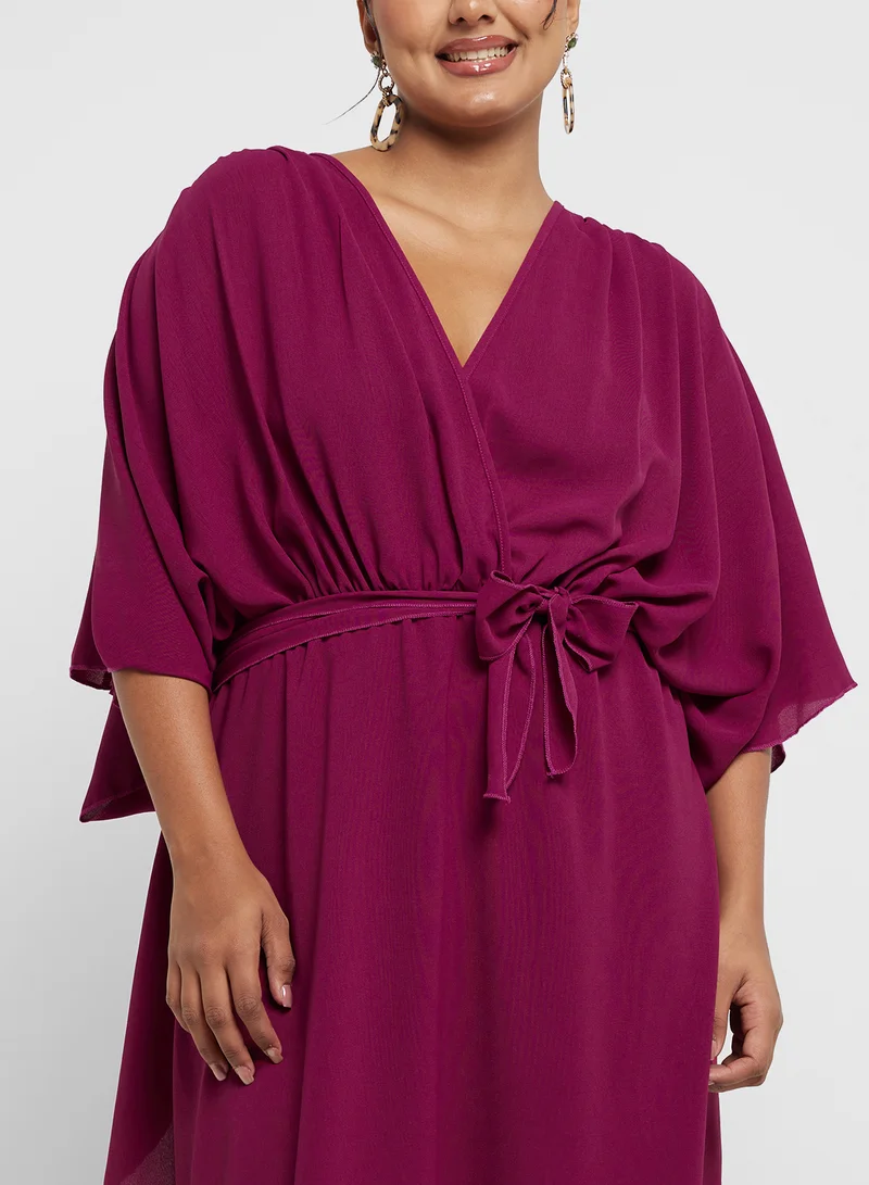 Ginger Plus Asymmetric Maxi Dress