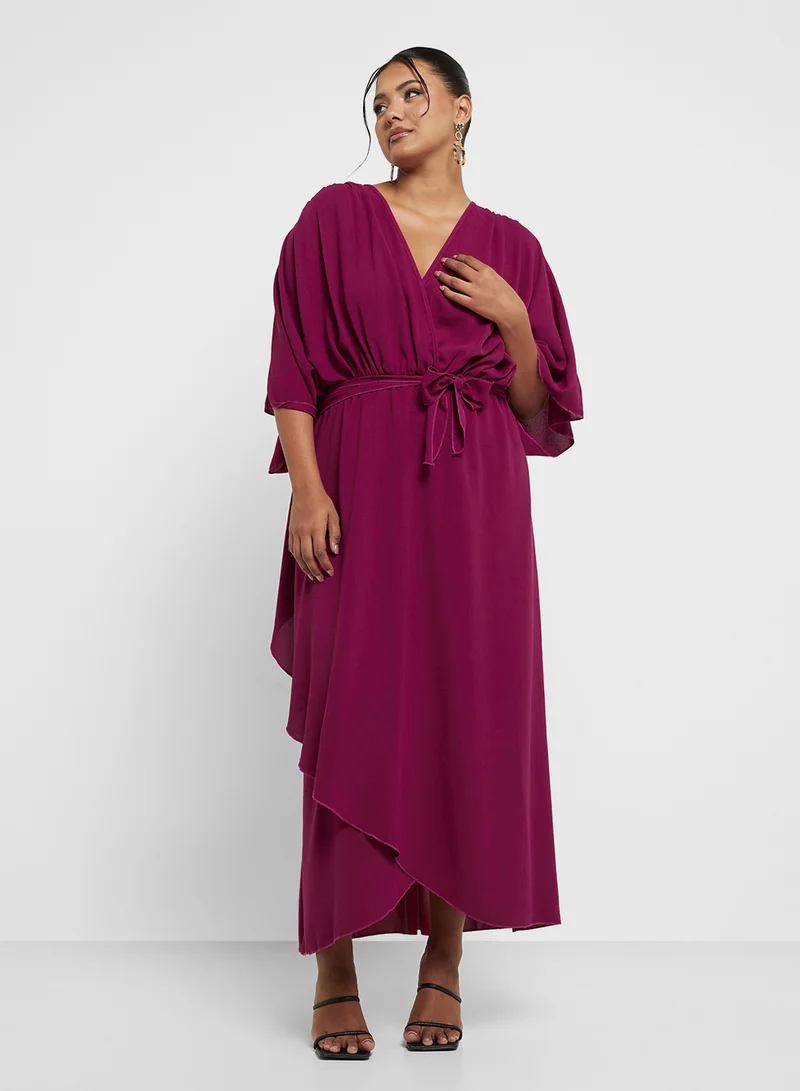 Ginger Plus Asymmetric Maxi Dress