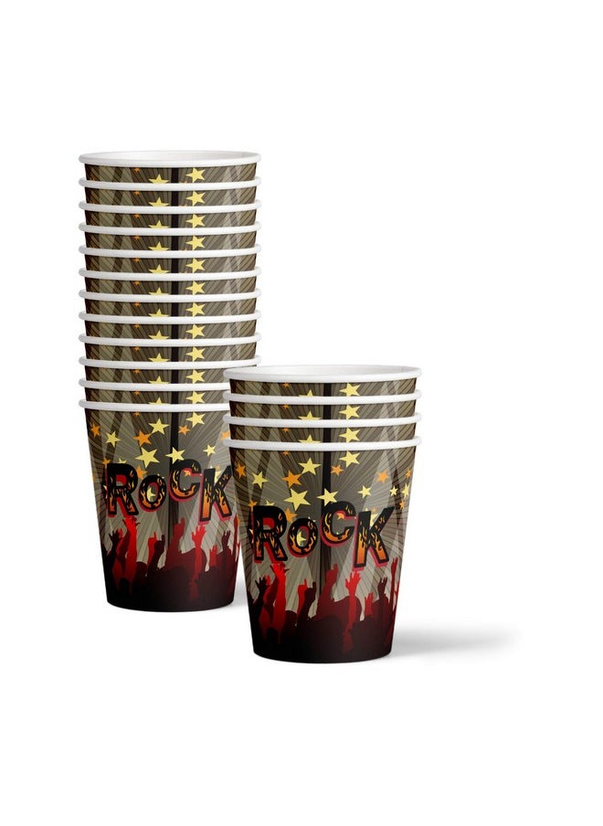 Birthday Galore Birthday Galore Rock Star Party Supplies Set Plates Napkins Cups Tableware Kit for 16  - Image 3