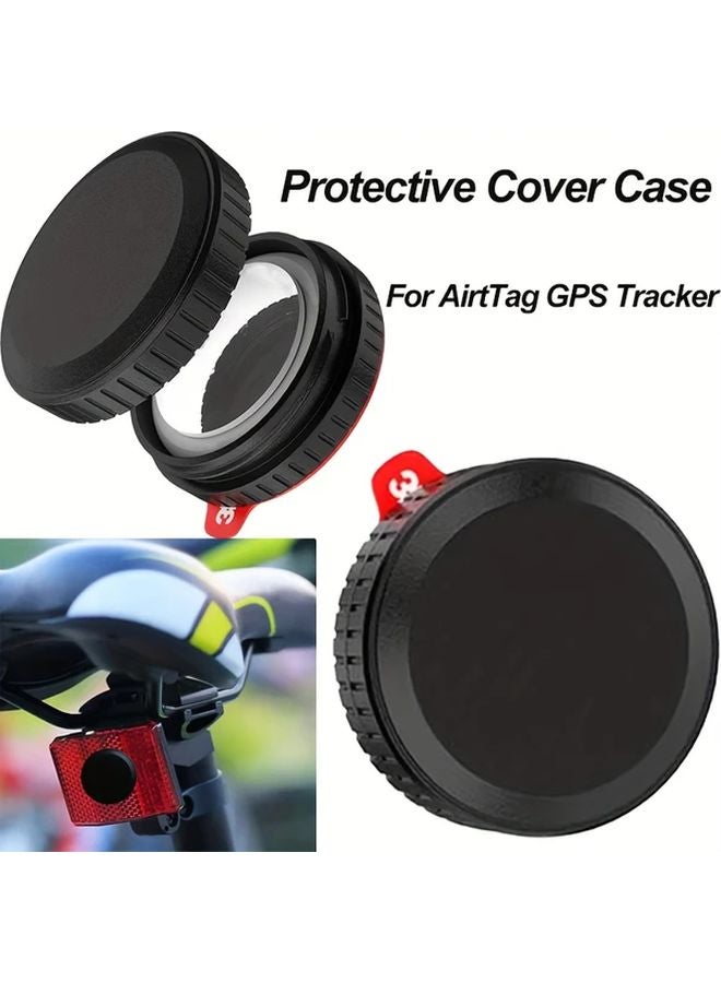 1pc Black Protective Cover Case for Airtag GPS Tracker Shockproof Holder for Pet Wallet Bike Keys - Image 1