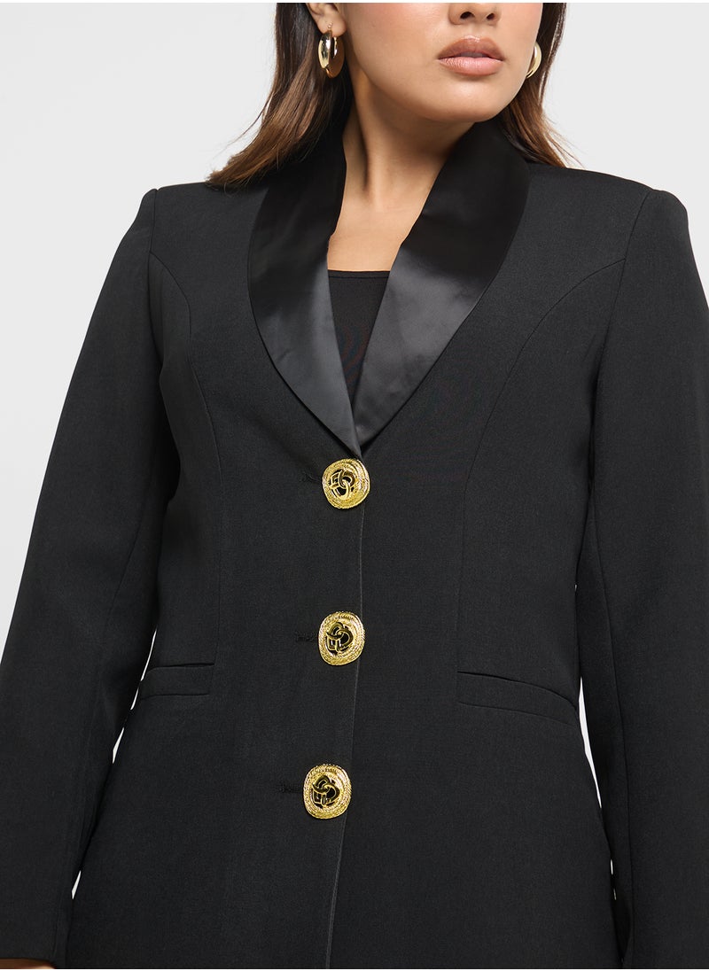 ELLA Blazer With Satin Lapel  - Image 3