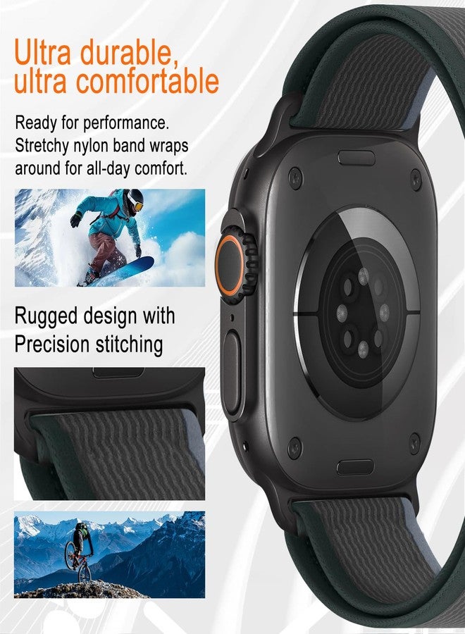 surundo Trail Loop Nylon Band - Compatible with Apple Watch Ultra 2 Band/Ultra Bands 49mm 45mm 44mm Men Women, Braided Elastic Weave Sport Strap for iWatch Ultra 2, iWatch Ultra Series 10 46mm SE/9/8/7/6/5 - Image 4