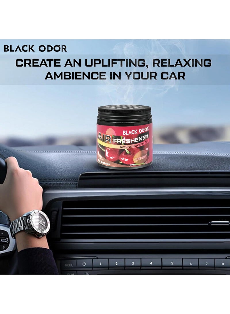 تشيري معطر هواء للسيارة برائحة سوداء 180 جرام من الزيوت العطرية الطبيعية معطر هواء للمنزل السيارة BO03 الكرز - Image 5