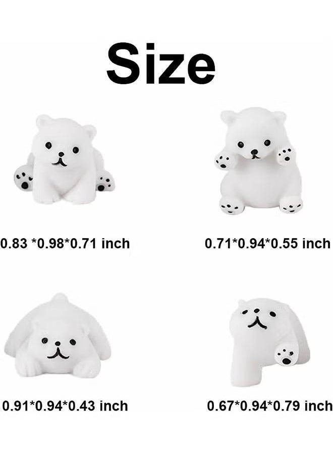 Generic Cute Car Rearview Mirror Accessories for Car Polar Bear Interior Decoration Dashboard Car Ornament Funny Gifts for Cute Car Mirror Interior Decors (4 Pcs)  - Image 5