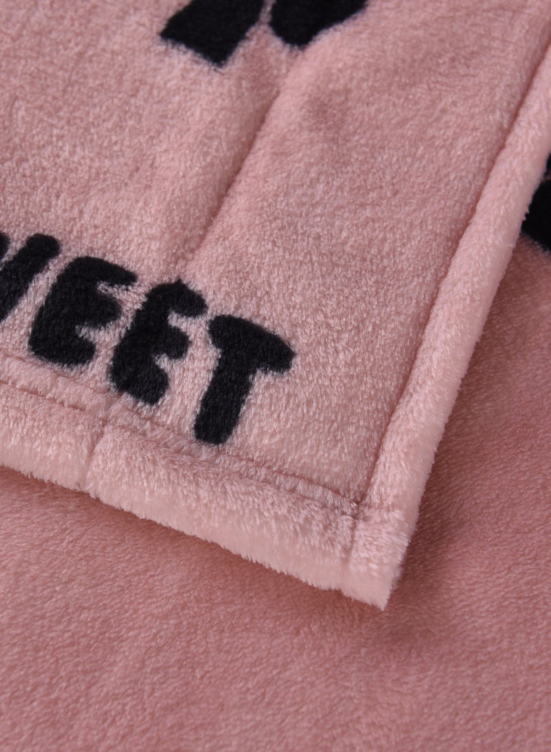 Noon East Lightweight Flannel Bathrobe - 250 Gsm 100% Polyester Soft Fuzzy Plush For Women - Shawl Collar & Pocket - Pink Color, M Size - Image 5