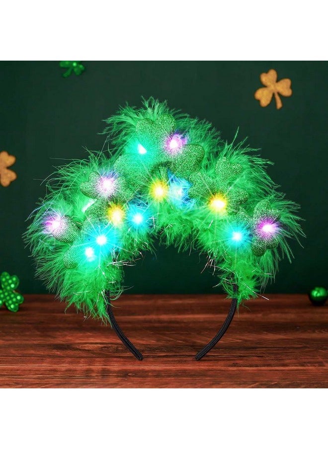 Light Up St Patrick'S Day Headband Led Shamrock Headpiece Irish Saint Patricks Day Hairband Costume Headwear Hair Accessories For Women - pzsku/Z0A10EF1FE64A4F847BE5Z/45/_/1718614279/4bf337bb-4c1a-4990-bdfb-9aa569e246ef