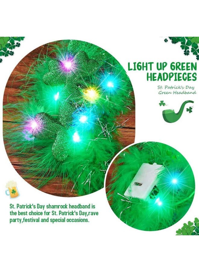 Light Up St Patrick'S Day Headband Led Shamrock Headpiece Irish Saint Patricks Day Hairband Costume Headwear Hair Accessories For Women - pzsku/Z0A10EF1FE64A4F847BE5Z/45/_/1718614303/58483205-4e72-4d1a-b024-6e1a10dc7888