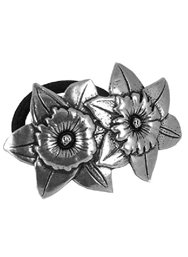 Oberon Design Ponytail Holder Hair Accessory Women'S Hair Tie Daffodil Design Handcrafted In The Usa By - Image 1