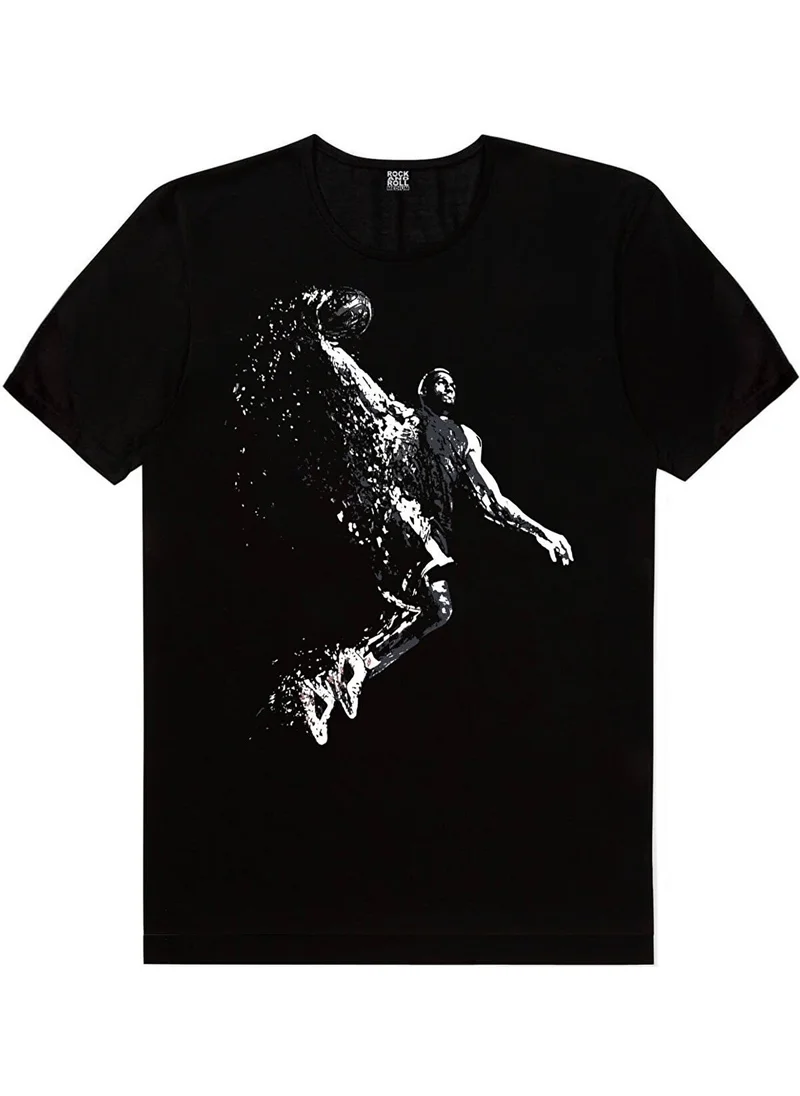 Rock&Roll Pro Slam Dunk, Lebron Text White Men's 2-Piece Eco Pack T-Shirt
