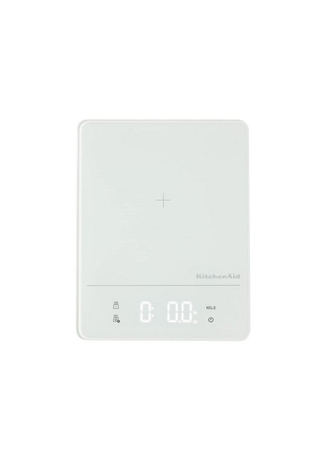 كيتشن إيد ميزان مطبخ وطعام رقمي مقاوم للماء (IPx7) من كيتشن إيد KQ913، مزود بقراءة LED، وسعة قصوى تصل إلى 11 رطلاً، باللون الأبيض - Image 1