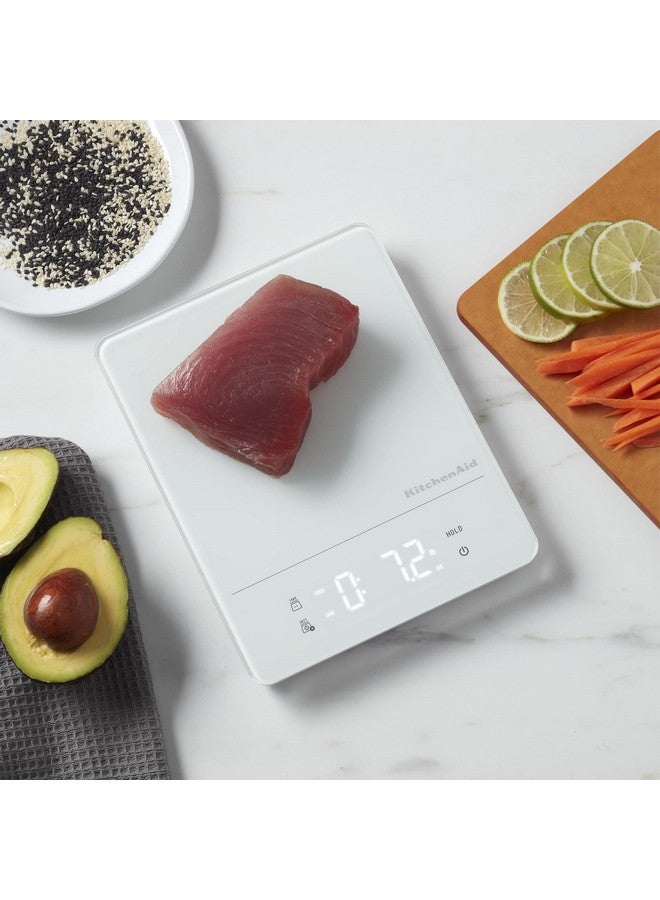 كيتشن إيد ميزان مطبخ وطعام رقمي مقاوم للماء (IPx7) من كيتشن إيد KQ913، مزود بقراءة LED، وسعة قصوى تصل إلى 11 رطلاً، باللون الأبيض - Image 3