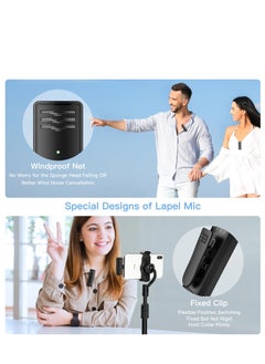 Excefore Microphone for iPhone, Wireless Lavalier Microphone 2pcs iPhone Microphone, Professional Wireless Microphone for iPhone iPad Video Recording, Tiktok, Vlog, Podcast, YouTube  - Image 3