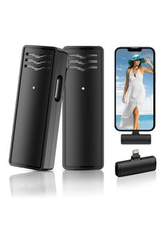 Excefore Microphone for iPhone, Wireless Lavalier Microphone 2pcs iPhone Microphone, Professional Wireless Microphone for iPhone iPad Video Recording, Tiktok, Vlog, Podcast, YouTube  - Image 1