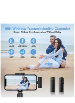 Excefore Microphone for iPhone, Wireless Lavalier Microphone 2pcs iPhone Microphone, Professional Wireless Microphone for iPhone iPad Video Recording, Tiktok, Vlog, Podcast, YouTube  - Image 5