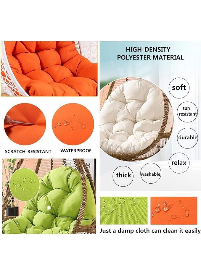 ANAND INDIA GROUPS ANAND INDIA GROUPS Hanging Swing Chair Big Cushion Polyester Swing Chair Cushion SkinFriendly Soft Swing Chair Cushion for Indoor Outdoor Balcony GardenSky Blue  - Image 2