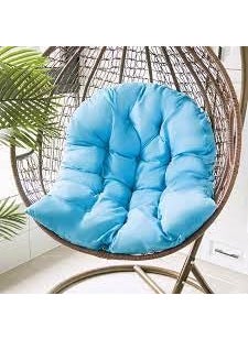 ANAND INDIA GROUPS ANAND INDIA GROUPS Hanging Swing Chair Big Cushion Polyester Swing Chair Cushion SkinFriendly Soft Swing Chair Cushion for Indoor Outdoor Balcony GardenSky Blue  - Image 1