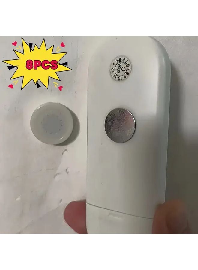 8 Piece Magnetic Remote Control Wall Mounts Utility Hooks For Wall Storage - Image 1