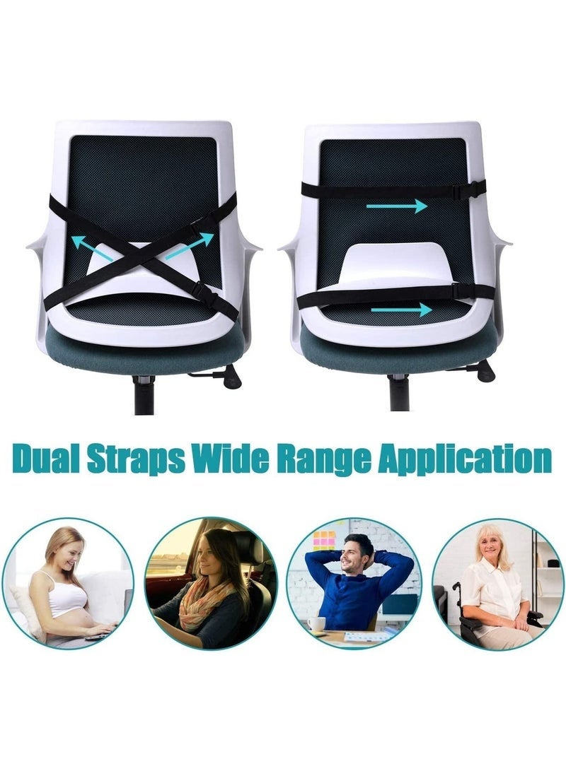Bukela Office Chair Lumbar Support Pillow, Memory Foam Back Cushion, Breathable 3D Mesh Cover, Ergonomic Design Orthopedic Backrest for Lower Back Pain Relief, Chair and Car Seat Backrest - Image 4