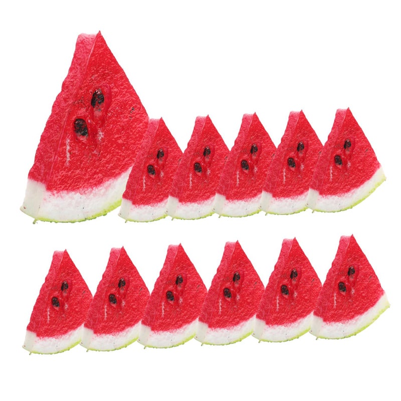 12 Pcs Realistic Watermelon Slices Artificial Decorations For Party Wedding - Image 2