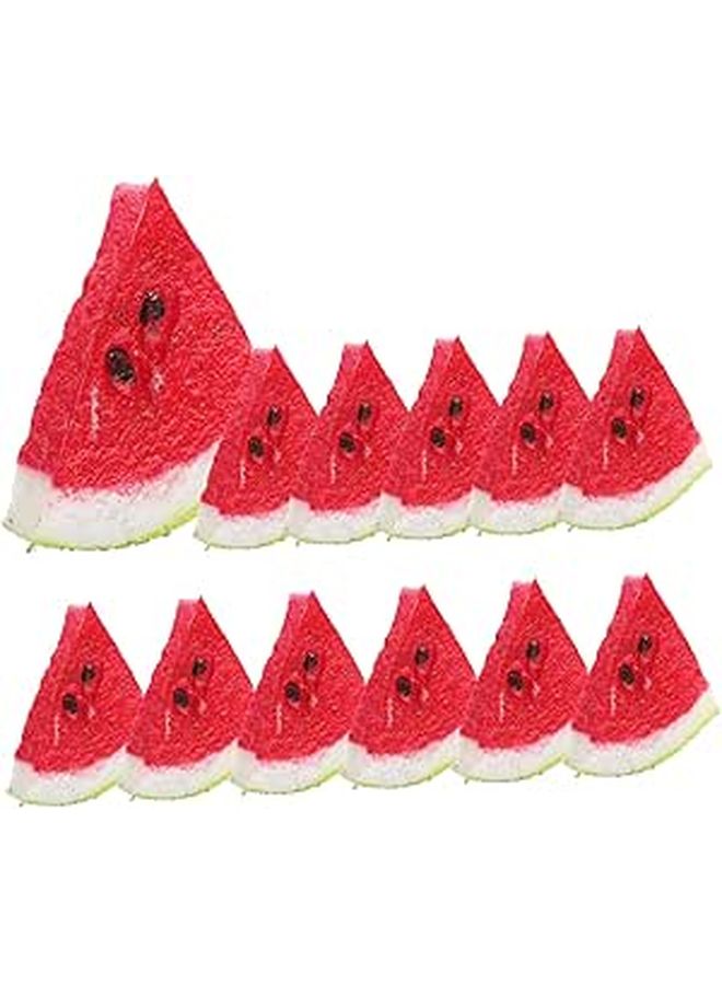 12 Pcs Realistic Watermelon Slices Artificial Decorations For Party Wedding - Image 1