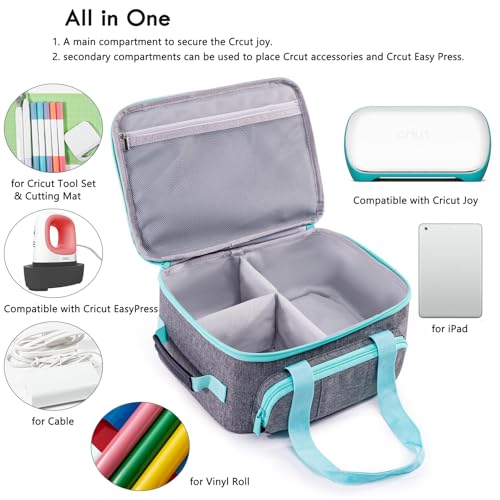 VIGEGARI Carrying Case Compatible with Cricut Joy, Easy Press Mini, Carrying Bag with Pockets for Cri cut Accessories, Cri cut Case - Image 4
