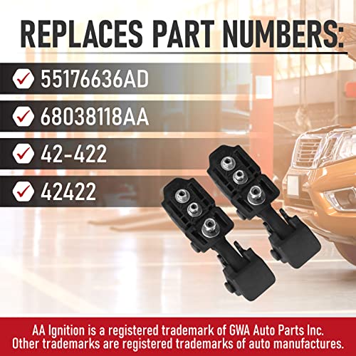 AA Ignition Hood Latches Set of 2 - Replaces 55176636AD, 68038118AA, 42422 - Fits 1997, 1998, 1999, 2000, 2001, 2002, 2003, 2004, 2005, 2006 Jeep Wrangler TJ - Hold-Down Hook Latch Pair - Year Models 1997-2006 - Image 3