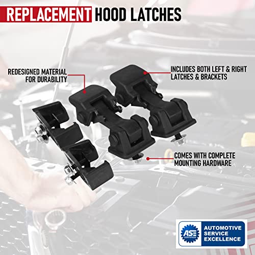 AA Ignition Hood Latches Set of 2 - Replaces 55176636AD, 68038118AA, 42422 - Fits 1997, 1998, 1999, 2000, 2001, 2002, 2003, 2004, 2005, 2006 Jeep Wrangler TJ - Hold-Down Hook Latch Pair - Year Models 1997-2006 - Image 4