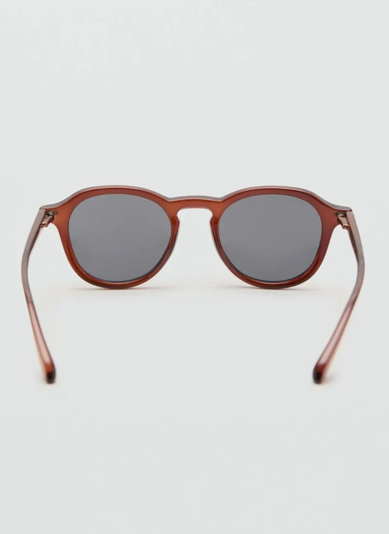 Mango Man Semi-transparent frame sunglasses