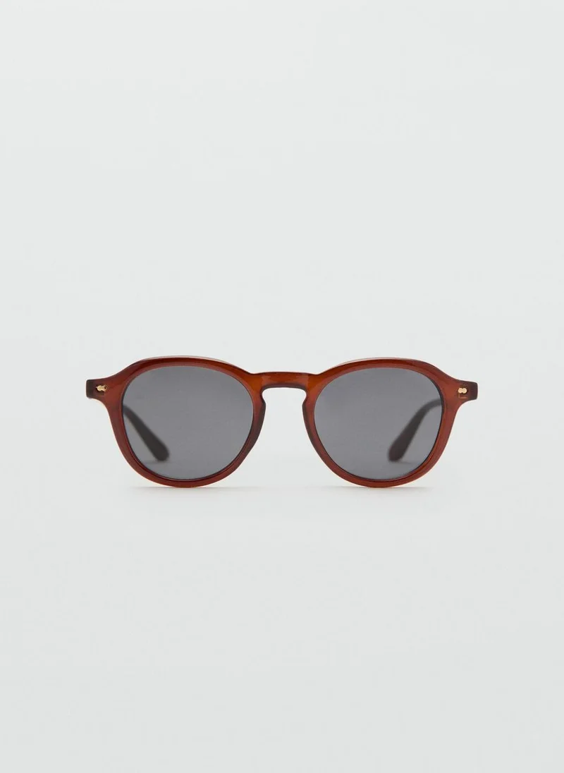 Semi-transparent frame sunglasses