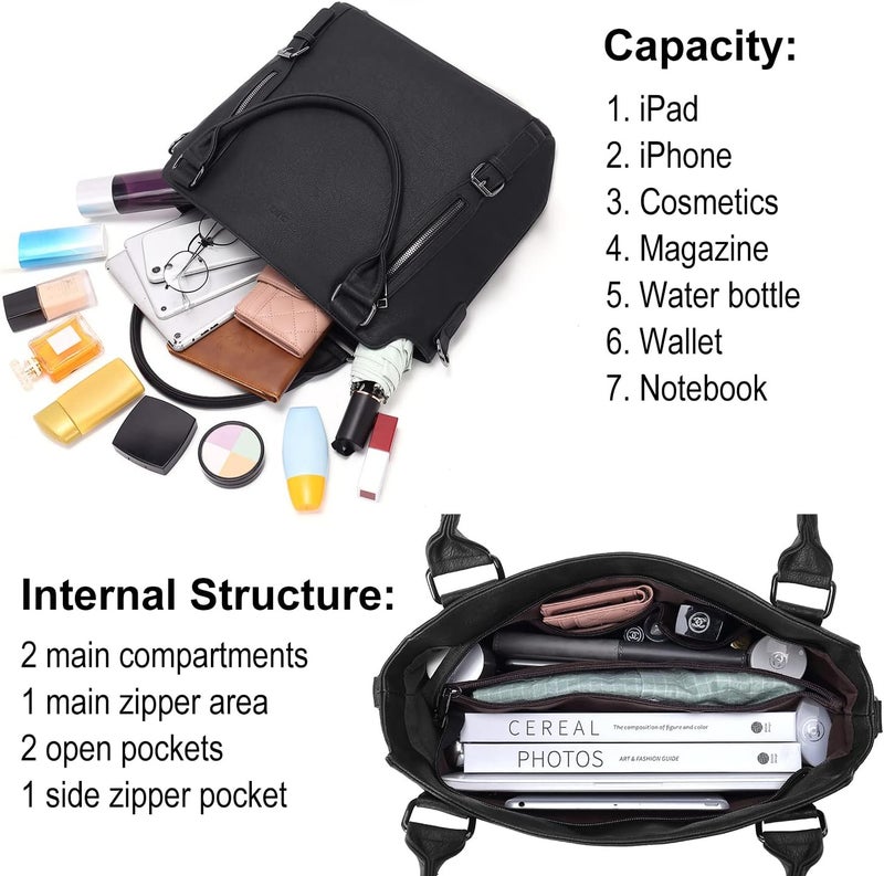 CLUCI Purses for Women, Large Hobo Bags, Multiple Pockets Tote Handbags, Water Repellent Shoulder Bag with Adjustable Strap - Image 4