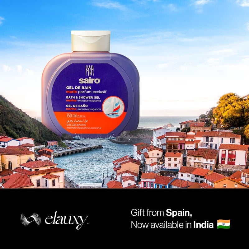 Sairo سيرو 95 جل استحمام طبيعي مجموعة مارين جولد مستورد من إسبانيا 750 مل مناسب لجميع أنواع البشرة - Image 5